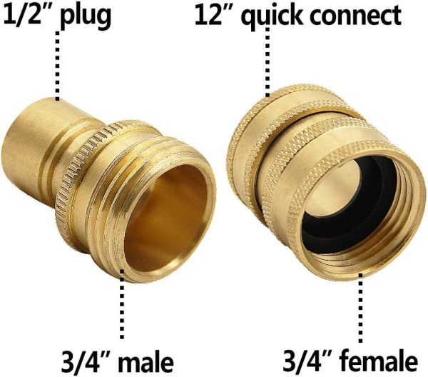 Twinkle Star Pressure Washer Couplers Brass Stainless Steel-3