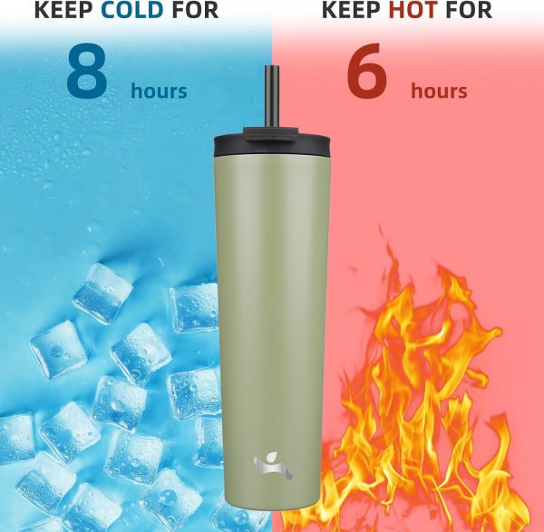 Konokyo Insulated Tumbler Stainless Steel Vacuum ArmyGreen-2
