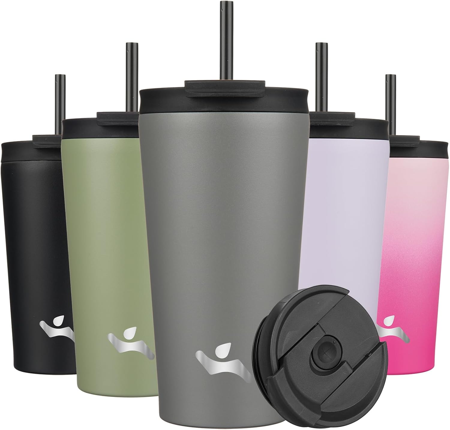 Konokyo insulated tumbler in Gray color on a table
