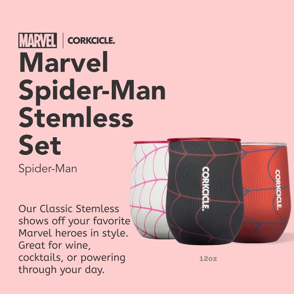 Corkcicle Spiderman Tumbler Set Insulated Stainless Steel-1