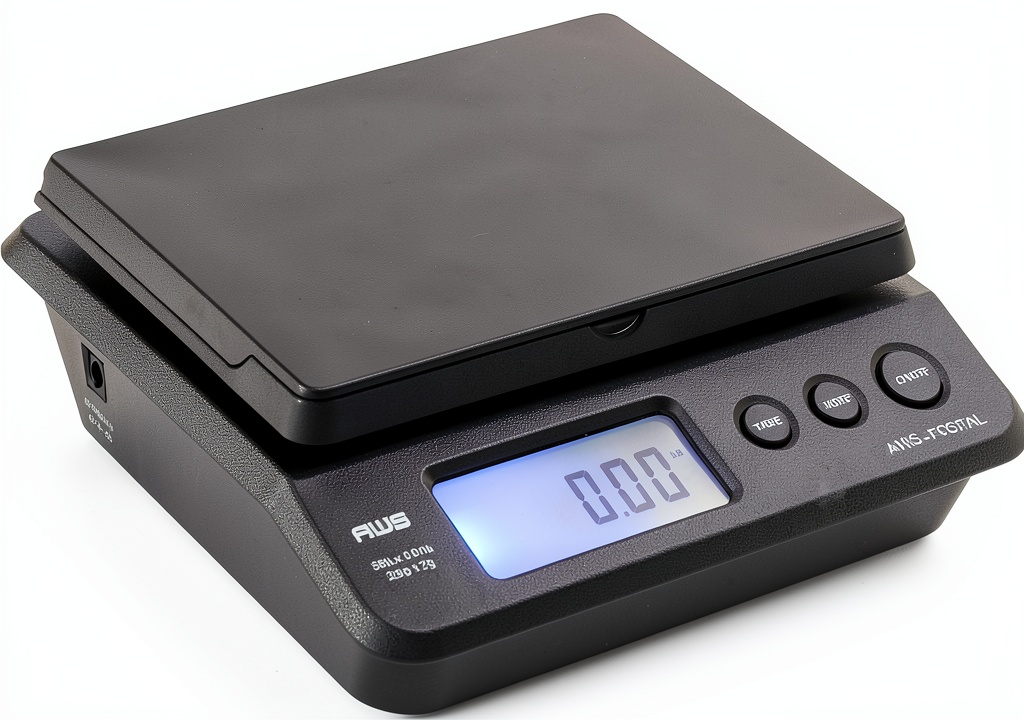 American Weigh Scales Black Digital Postal Scale