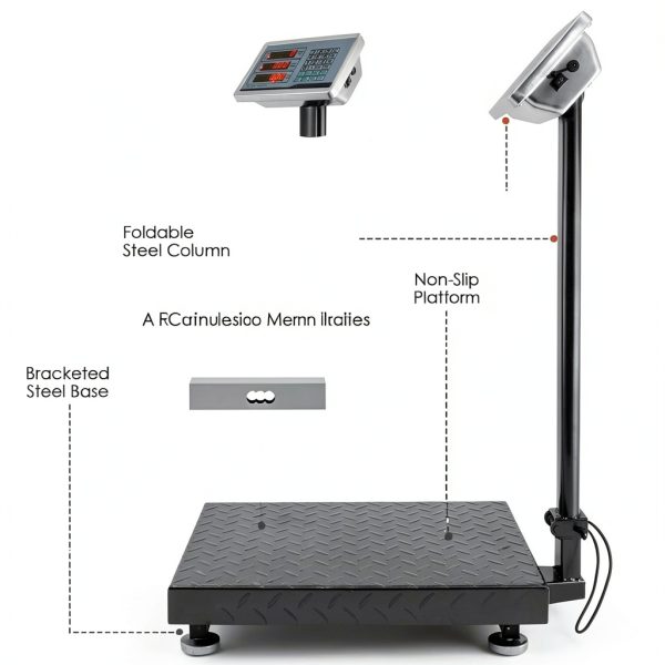 600lb Foldable Scale PS-600LB Stainless-2