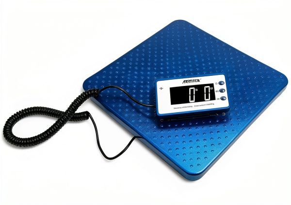 Floor Scale 440lb Metal Platform with LCD Display by Accuteck-1