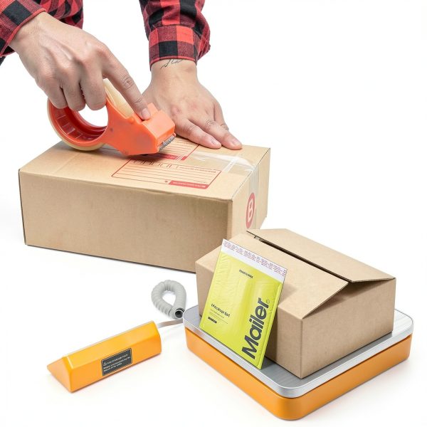 Fuzion Postal Scale 110lb Handheld Counter Scale Orange White-6