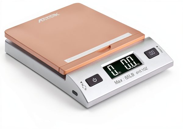 Postal Scale ACTECK A-CK65GS 65lb Gold/Silver LCD Counter Scale-0