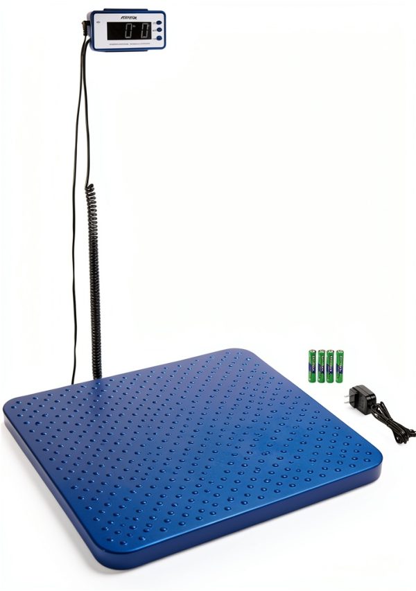 Floor Scale 440lb Metal Platform with LCD Display by Accuteck-3