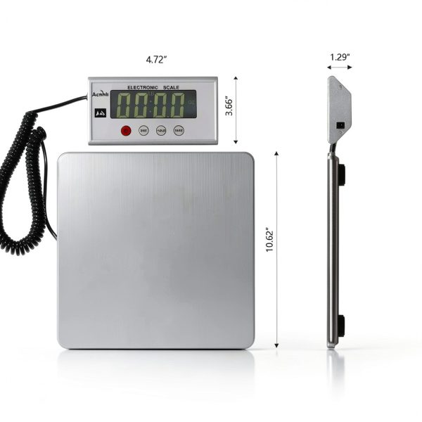 ACNHLI 440lb Digital Kitchen Scale Stainless Steel Portable-1