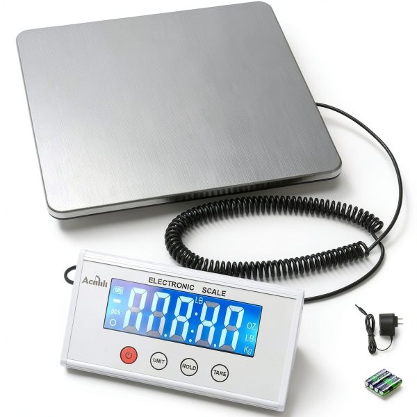 ACNHLI 440lb Digital Kitchen Scale Stainless Steel Portable-0