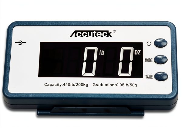Floor Scale 440lb Metal Platform with LCD Display by Accuteck-4