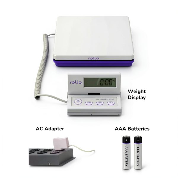 Digital Shipping Scale Rollo ROLLO-SCALE 110lb Capacity Hold and Tare-1