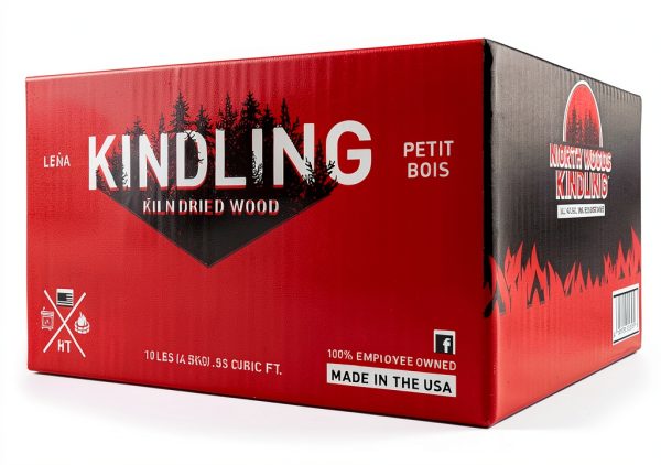 Kindling Wood 10lb Fire Starters North Woods Natural Charcoal Pack-0