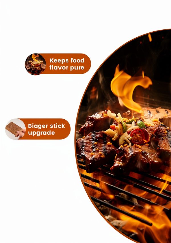 E500 Fire Starter, Fire Starters Squares for BBQ, Campfire, Fireplace, Wood Stove, Chimney, Fire Pit, Grill, 32 Cubes Large Firestarter for Indoor Outdoor Use, Natural Pine Charcoal Starter-4