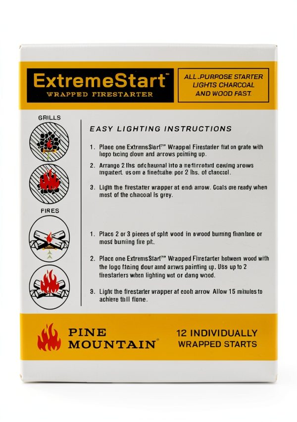 Pine Mountain Firestarters ExtremeStart 12 Wrapped Charcoal Starters-5
