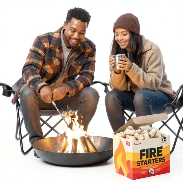 Moscow-Mix Fire Starter 75 pcs Natural Pine Wood for Grill & Campfire-3