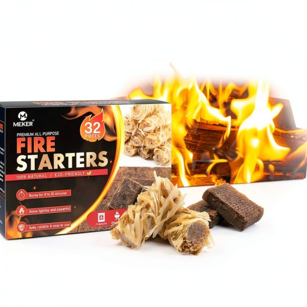 Fire Starters MEKER Natural Eco-Friendly Charcoal Starter Pack 16-6