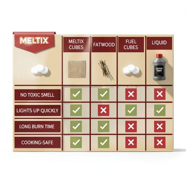 MELTIX Fire Starters 160 pcs Charcoal Starter Odorless Waterproof-1