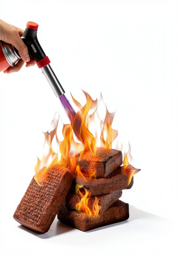 E500 Fire Starter, Fire Starters Squares for BBQ, Campfire, Fireplace, Wood Stove, Chimney, Fire Pit, Grill, 32 Cubes Large Firestarter for Indoor Outdoor Use, Natural Pine Charcoal Starter-3
