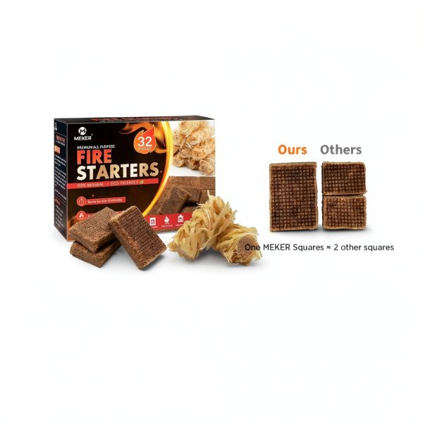 Fire Starters MEKER Natural Eco-Friendly Charcoal Starter Pack 16-2
