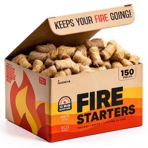 Moscow-Mix Fire Starter 150 PCS Natural Waterproof Wood Starters-0