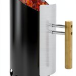 Charcoal Chimney Starter Realcook Double‑Enameled Black Grill Starter-0
