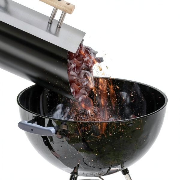 Charcoal Chimney Starter Realcook Double‑Enameled Black Grill Starter-4