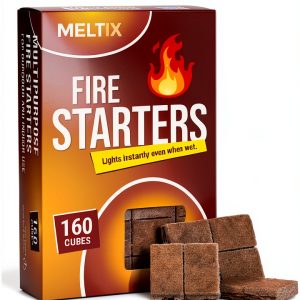 MELTIX Fire Starters 160 pcs Charcoal Starter Odorless Waterproof-0