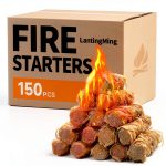 150 PCS Fire Starter for Fireplace, Waterproof - Natural Fire Starters, for BBQ, Pizza Oven, Fire-Pit, Campfires, Camping Charcoal Starter, Quick Light Wood Charcoal Firestarter-0