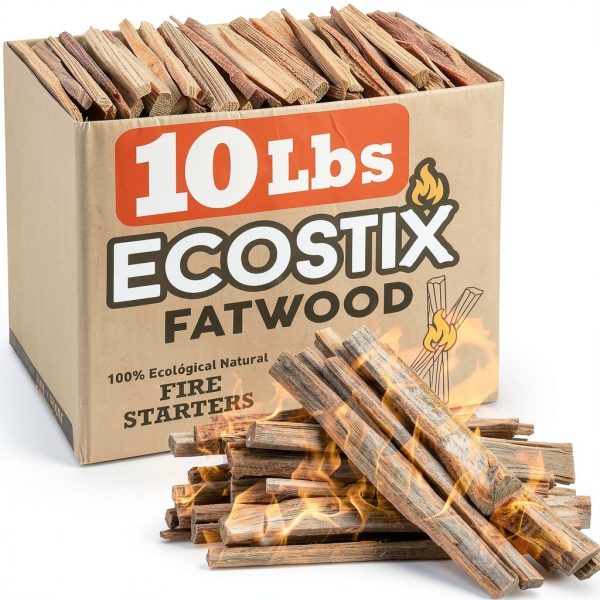 Eco-Stix Fatwood Fire Starter Kindling 10 Lbs Bulk – Natural Resin-0