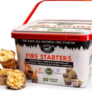 Fire Starter Pods Superior Trading 50-Pod- 15-20 Min Burn, Brown, 3 lb-0