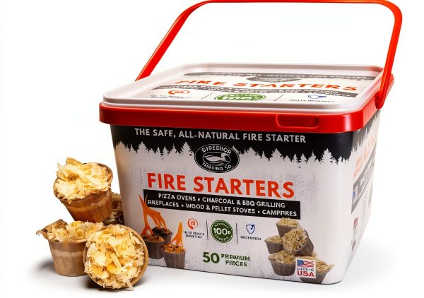 Fire Starter Pods Superior Trading 50-Pod- 15-20 Min Burn, Brown, 3 lb-0