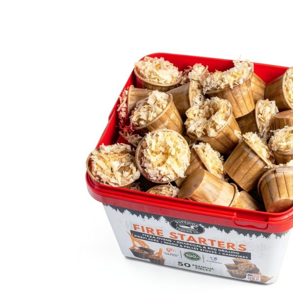 Fire Starter Pods Superior Trading 50-Pod- 15-20 Min Burn, Brown, 3 lb-1