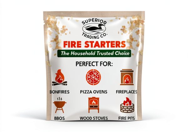 Fire Starter Pods Superior Trading 50-Pod- 15-20 Min Burn, Brown, 3 lb-6